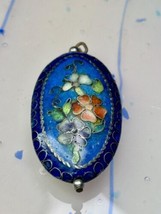 Floral Cloisonne pendant Double Sided - $67.32