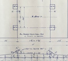 1949 Railroad Bangor Aroostook Ribbed Bottom Canted Tieplate Blueprint D... - $1,552.50 MXN