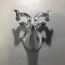 interoknack Luxury Mosaic Head Wall Sculpture  3D Mirror Tile Animal Tr... - $999.00