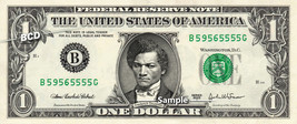 Frederick Douglass On A Real Dollar Bill Cash Money Collectible Memorabilia Cele - £6.64 GBP