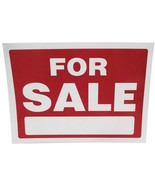 For Sale Sign 8 x 12 Inch - 2 Count, White and Red - £4.44 GBP