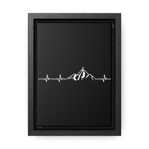 Personalized Vertical Canvas Wrap - Mountain Peak Heartbeat Silhouette - £41.39 GBP+