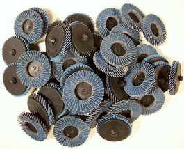 40pc 2&quot; Inch 24 Grit Flap Sanding Disc Wheels Type R Threaded Twist USA ... - $39.99