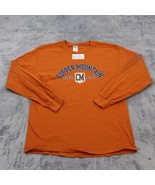 Copper Mountain Shirt Men L Orange Gildan Long Sleeve Print Sweater Swea... - £20.25 GBP