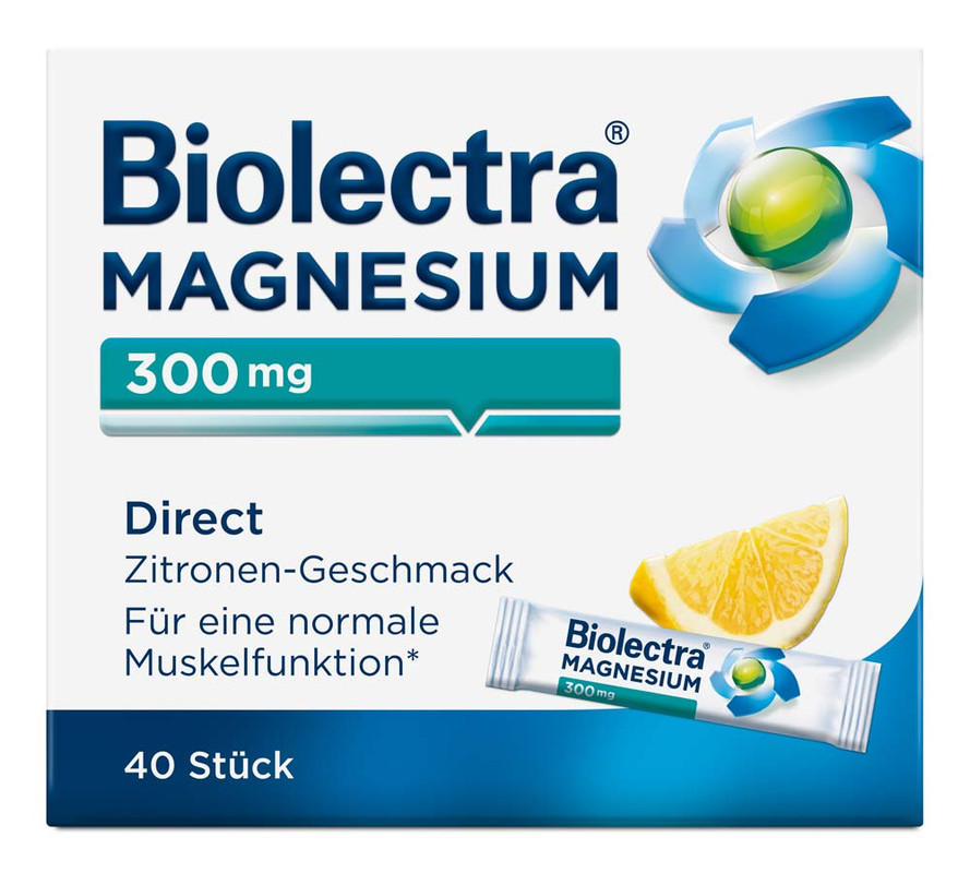 Biolectra Magnesium 300 mg Direct Lemon Sticks 40 pcs - $93.00