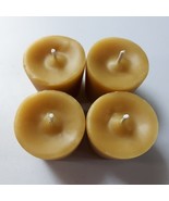 100% Beeswax Votives Candles Set of 4 - 2 Inch Tall Single Wick Votive L... - $15.52