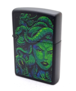 Medusa - Emerald Green Zippo Lighter Black Matte Finish - £23.66 GBP