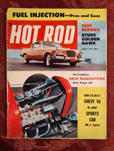 RARE HOT ROD Magazine March 1957 New Roadsters Studeback Golden Hawk Chevy V-8 - £17.26 GBP