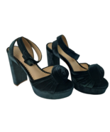 Antonio Melani x Nicola Bathie Velvet Rose Emerald Green Platform Heels ... - $80.39