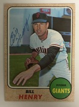 Bill Henry (d. 2014) Signed Autographed 1968 Topps Baseball Card - San Francisco - £11.95 GBP