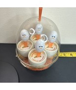NIB MSC Joie Set of Four Plastic Egghead Egg Cups and Spoons Tête D&#39;oeuf - $513.87 MXN