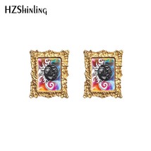 2021 New Secrets of the Sun and Moon Stud Earring Abstract Art Square Earrings V - £6.45 GBP