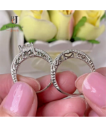 1.0Ct Vintage Art Deco Princess Cut Diamond Wedding Ring Set 14k White G... - £86.74 GBP
