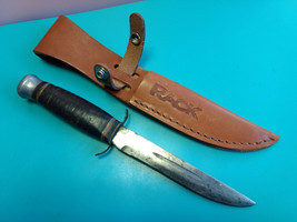 Old Vtg Collectible Fixed Blade Hunting Knife Made In Japan With Rack Sh... - £39.46 GBP