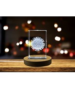 LED Base included | Viral Structure: 3D Engraved Crystal Rotavirus Germ - $35.67 CAD+