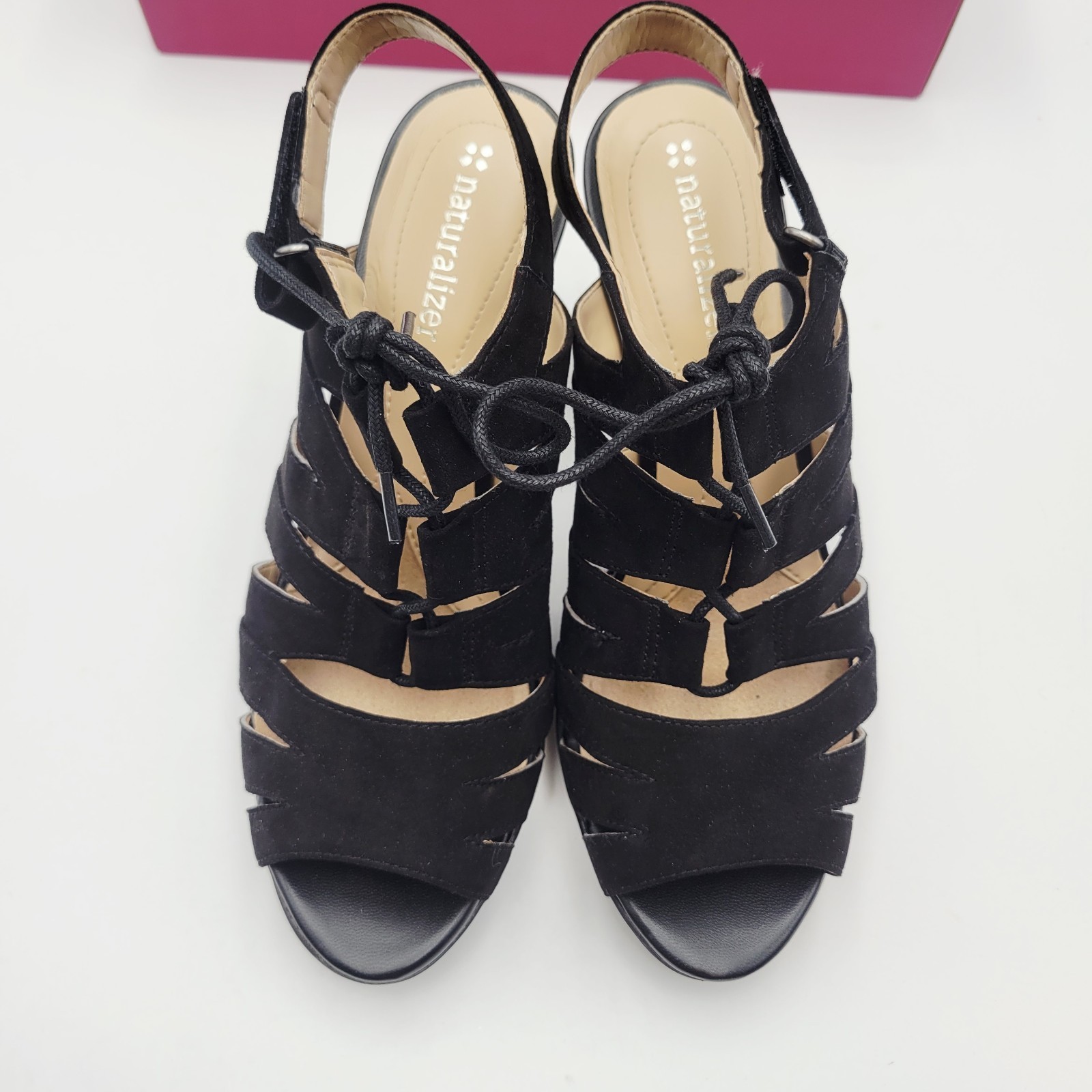 Naturalizer Womens Desi Dress Pumps Sandals 6 Black Suede Slingback Party Work Item image 6