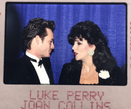 1993 Luke Perry &amp; Joan Collins at Scopus Awards Celebrity Transparency Slide - £7.41 GBP