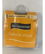 No Nonsense Sheer to Waist Vintage Pantyhose NWT 021 Size Q Tan Sheer To... - $7.85