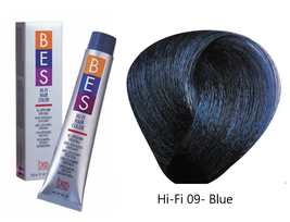 BES Beauty & Science Hi-Fi Hair Color - 09  Blue, 3.5 Oz.