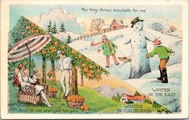 Winter In California Winter In The East Postcard - £7.84 GBP