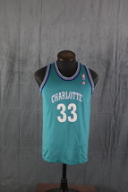Charlotte Hornets Jersey (VTG) - Alonzo Morning 33 by Champion -Size 40 - $55.00