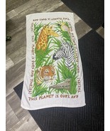 Royal Pacific THIS PLANET IS OURS AND THEIRS Vintge Animal Beach Towel S... - $346.72 MXN