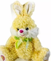Dan Dee Collector&#39;s Choice 17” Plush Yellow Easter Bunny Rabbit Green Ri... - £17.44 GBP