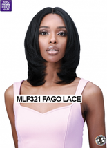 Midway Bobbi Boss MLF321 Fago FREE-POSITION Wig / 5&quot; Deep Part Lace Front Wig - £23.59 GBP