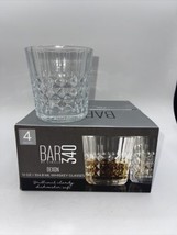 Whiskey Old Fashioned 12OZ Glasses Set Of 4 Nib By BAR340 By Circle Dexon - £13.80 GBP