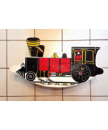 Childs Train Rider Rocker MCM VTG Painted Wood Ride On Rocking Chair Rat... - $1,523.43 MXN