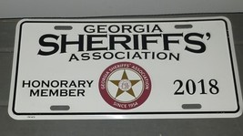 2018 Georgia Sheriff&#39;s Association Booster License Plate Honorary Member - $12.99