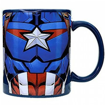 Marvel Captain America Character and Symbol 11oz Ceramic Mug Multi-Color - $19.98