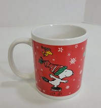 2011 Peanuts Snoopy Skating Woodstock Christmas Coffee Mug Cup Galerie - $9.46