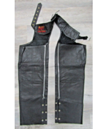 HOT LEATHERS Leather Motorcycle Chaps Riding Gear/Protection Men&#39;s Large  - €66,87 EUR