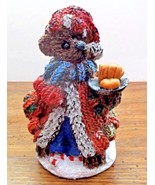 K’s Collection Christmas Teddy Bear Polystone Figurine 2000&#39;s VG Condition - £5.41 GBP