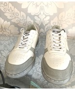 RE /DONE 80&#39;s Basketball White &amp; Gray Leather &amp; Suede Sneakers Sz 37 $448 - $277.10