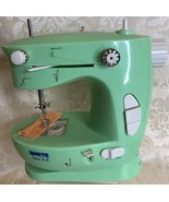Vintage White Sew E-Z Model W338G Mint Green Mini Sewing Machine Extras ... - $28.86 CAD