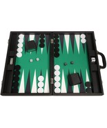 Open Box! 19&quot; Silverman &amp; Co. Leatherette Backgammon Set - Black  - $129.36 CAD