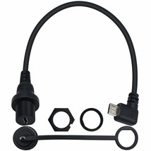 Micro Usb Panel Mount Cable, Right Angled 90 Degree Micro Usb Mount Extension Da - £15.70 GBP