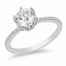 Enchanted Disney Elsa 1.00 Ct Round Cut Diamond Snowflake Engagement Ring - £67.93 GBP