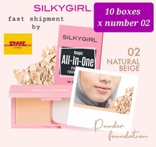 10 boxes x Silkygirl Magic All-In-One Powder Foundation code #02 Natural Beige - £101.16 GBP