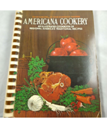 Americana Cookery Spiral Bound Illustrated Cookbook VTG Home Ec Teachers - £7.41 GBP
