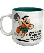 flintstones 1994 fred flintstone bowling mug by Hanna Barbera, 11 ounces - $17.58