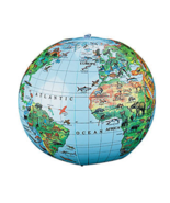 #WS49/1880 (dz.) - Animal World Globe Beach Balls - $30.86 CAD