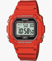 Casio - F-108WHC-4ACF - Classic Red Stainless Steel Watch - Red - $24.95