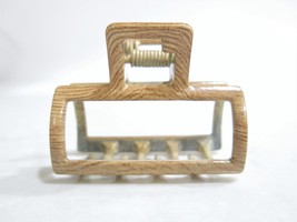 Faux bamboo wood medium/small metal  hair claw clip  barrette - £7.95 GBP