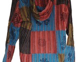 Terrapin Trading Fair Trade Mens Nepal Hippy Patchwork Trippy Cotton Hoo... - $24.45