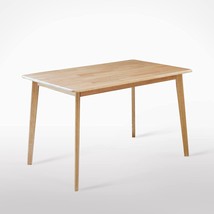 Livinia Canberra 47.2&quot; Dining Table/Mid Century Modern Malaysian Oak Kitchen - £204.51 GBP