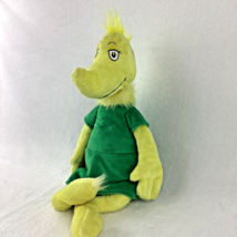 Kohls Cares Dr Seuss Sneetch Plush Stuffed Animal Yellow in Green Dress 17&quot; - £10.43 GBP