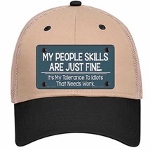 My People Skills Novelty Khaki Mesh License Plate Hat - £23.31 GBP